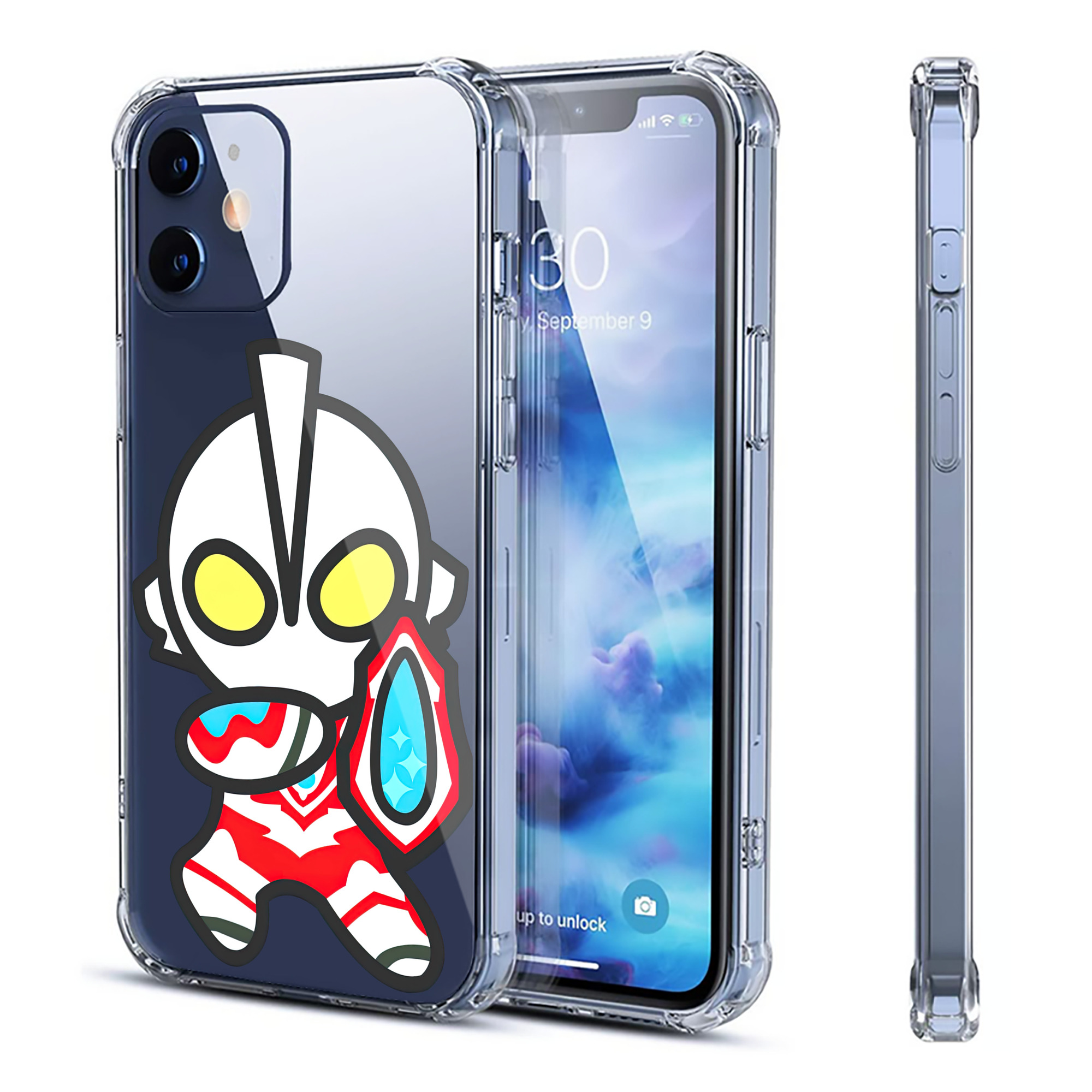 （画像用） ウルトラマン Ultraman 【iPhone 12シリーズ対応】透明スマホケース（クリアソフトケース）
